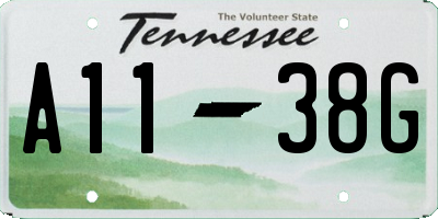 TN license plate A1138G