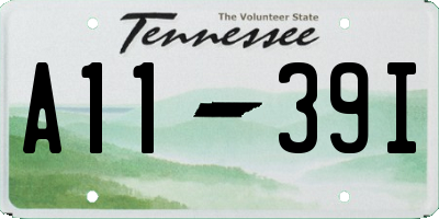 TN license plate A1139I