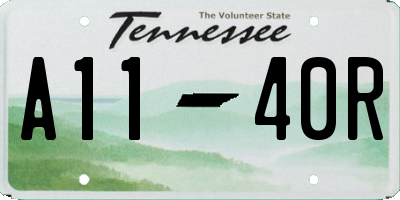 TN license plate A1140R