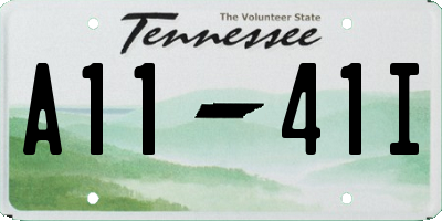 TN license plate A1141I