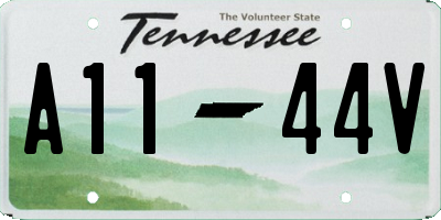 TN license plate A1144V