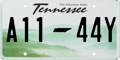 TN license plate A1144Y