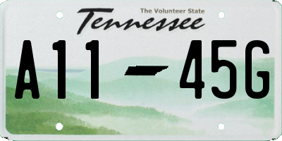 TN license plate A1145G