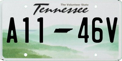 TN license plate A1146V