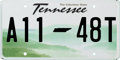 TN license plate A1148T