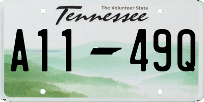 TN license plate A1149Q