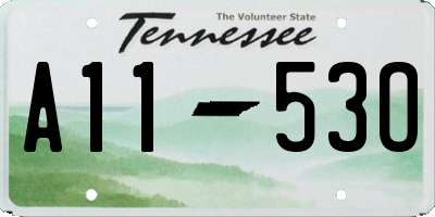 TN license plate A1153O