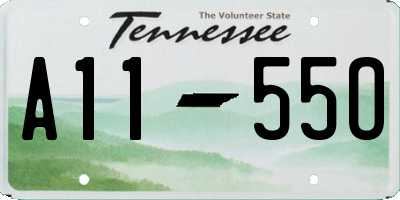 TN license plate A1155O