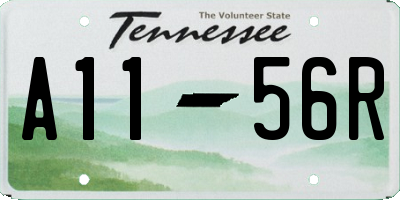TN license plate A1156R