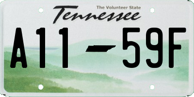 TN license plate A1159F