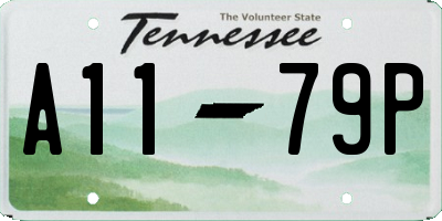 TN license plate A1179P