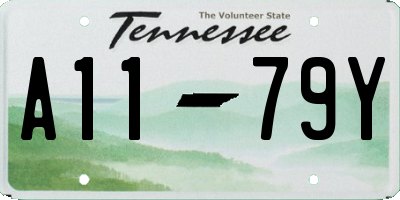 TN license plate A1179Y