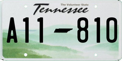 TN license plate A1181O