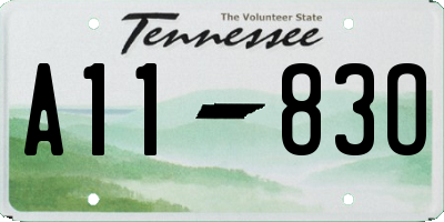 TN license plate A1183O