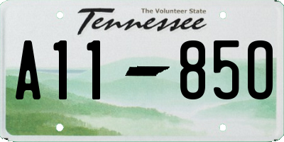TN license plate A1185O