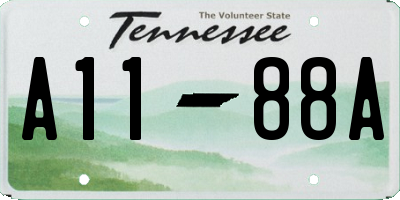 TN license plate A1188A