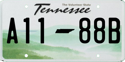 TN license plate A1188B