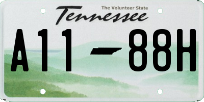 TN license plate A1188H