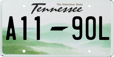TN license plate A1190L