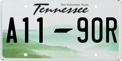 TN license plate A1190R