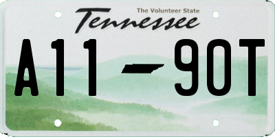 TN license plate A1190T