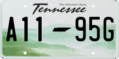 TN license plate A1195G