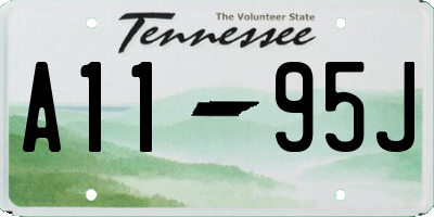 TN license plate A1195J