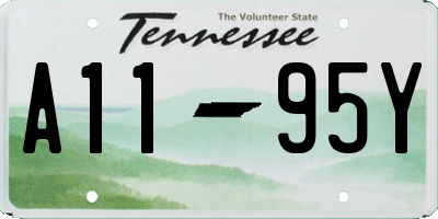 TN license plate A1195Y