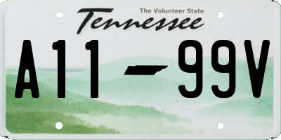 TN license plate A1199V