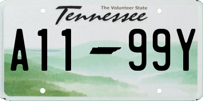 TN license plate A1199Y