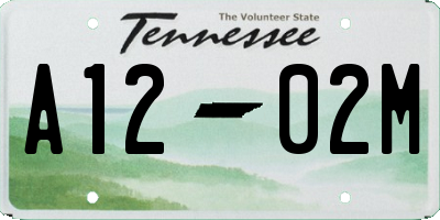 TN license plate A1202M