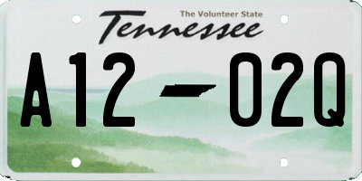 TN license plate A1202Q