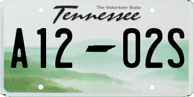 TN license plate A1202S