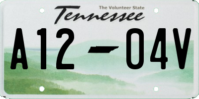 TN license plate A1204V