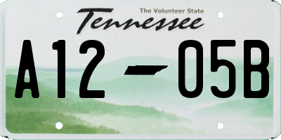 TN license plate A1205B