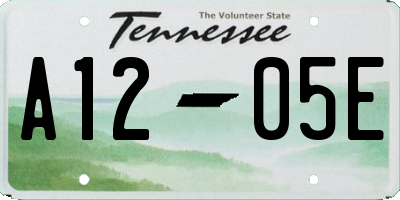 TN license plate A1205E