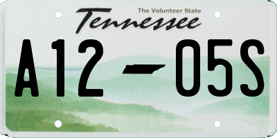 TN license plate A1205S