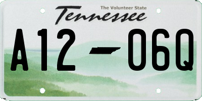 TN license plate A1206Q