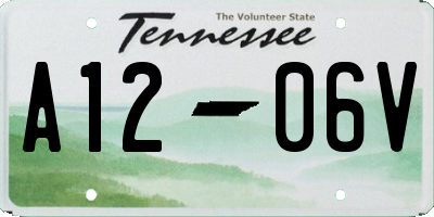 TN license plate A1206V