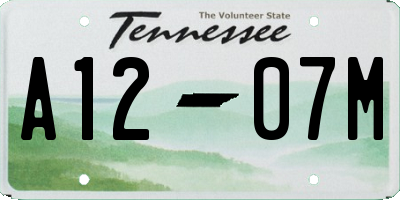 TN license plate A1207M