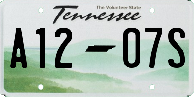 TN license plate A1207S