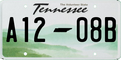 TN license plate A1208B