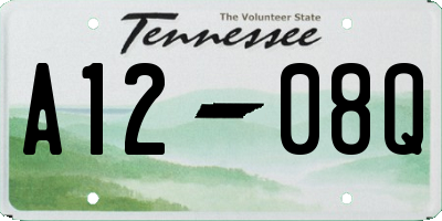 TN license plate A1208Q