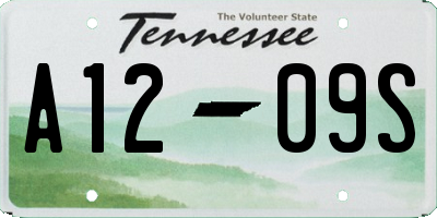 TN license plate A1209S