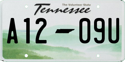TN license plate A1209U