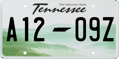 TN license plate A1209Z