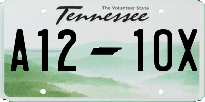 TN license plate A1210X