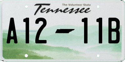 TN license plate A1211B