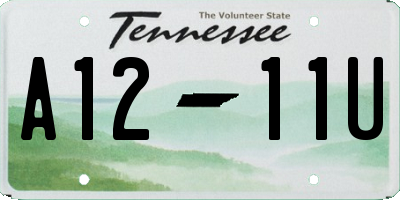 TN license plate A1211U