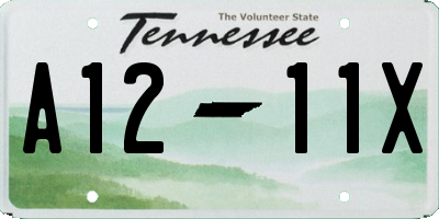 TN license plate A1211X